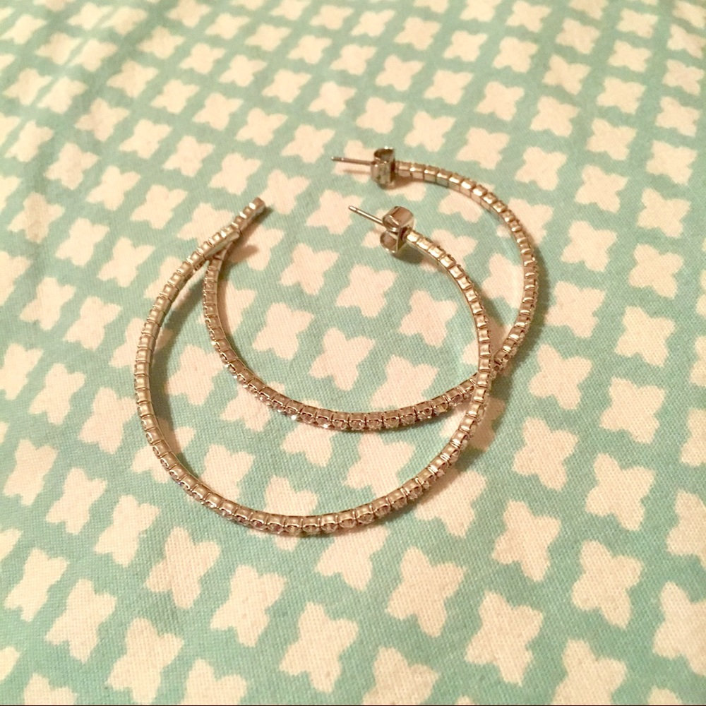 Beautiful Crystal Hoop Earrings